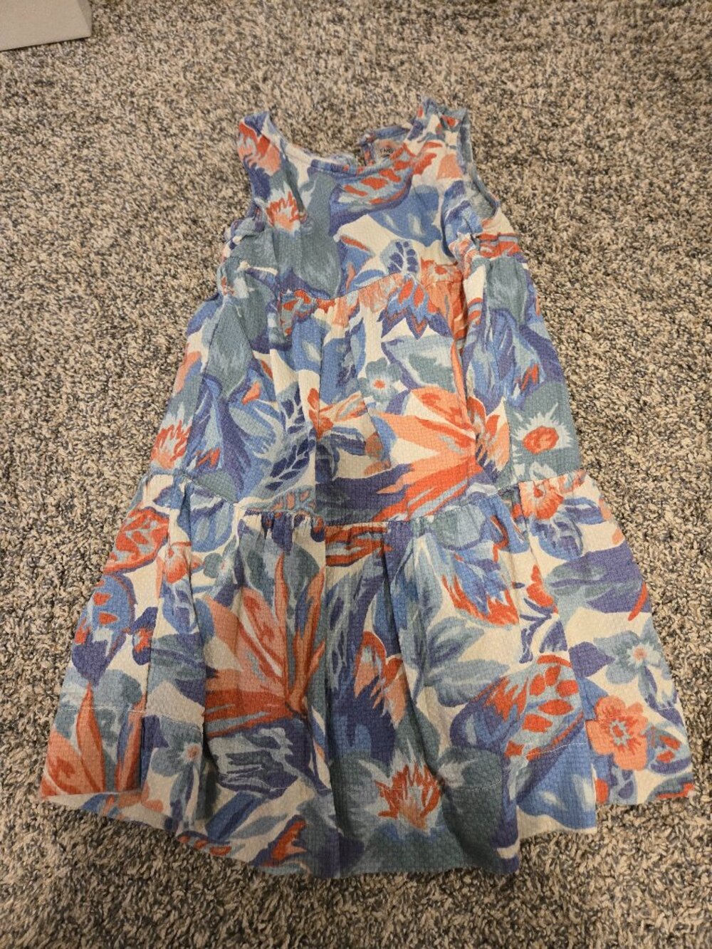 Faherty Lanai Seersucker Dress Paradise Blossom Floral 4T